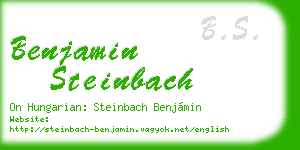 benjamin steinbach business card